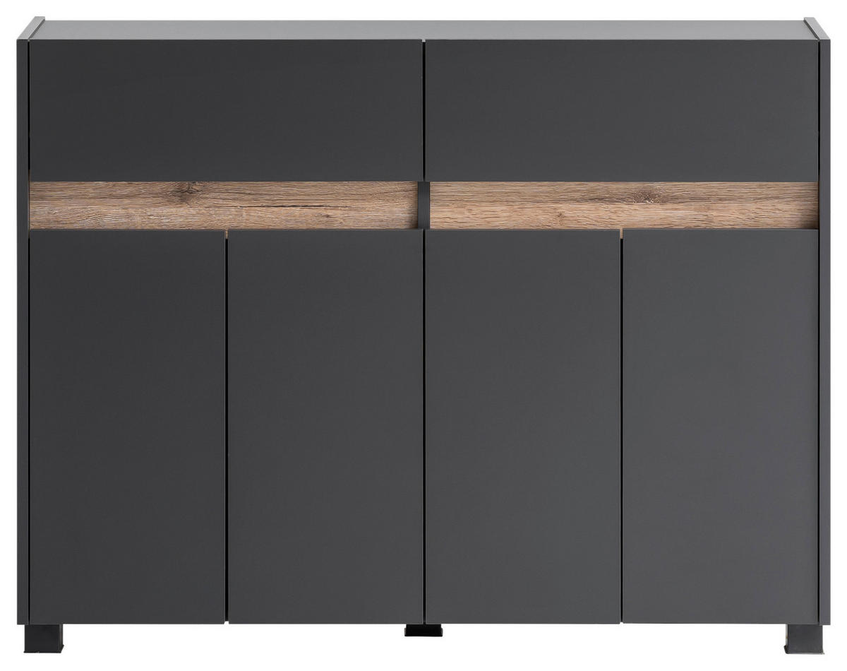 Kommode Cosmo anthrazit B/H/T: ca. 112,2x84,8x33 cm Cosmo - anthrazit (112,20/84,80/33,00cm) - Möbelpartner