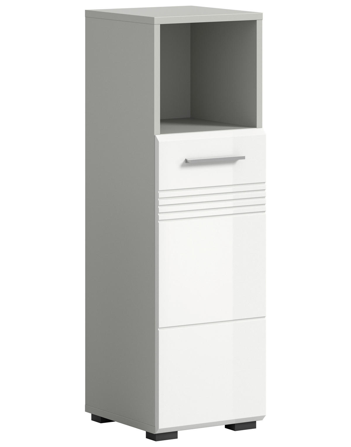 Schrank Copa hellgrau weiß Hochglanz B/H/T: ca. 30x95x30 cm Copa - hellgrau/weiß (30,00/95,00/30,00cm) - xonox.home