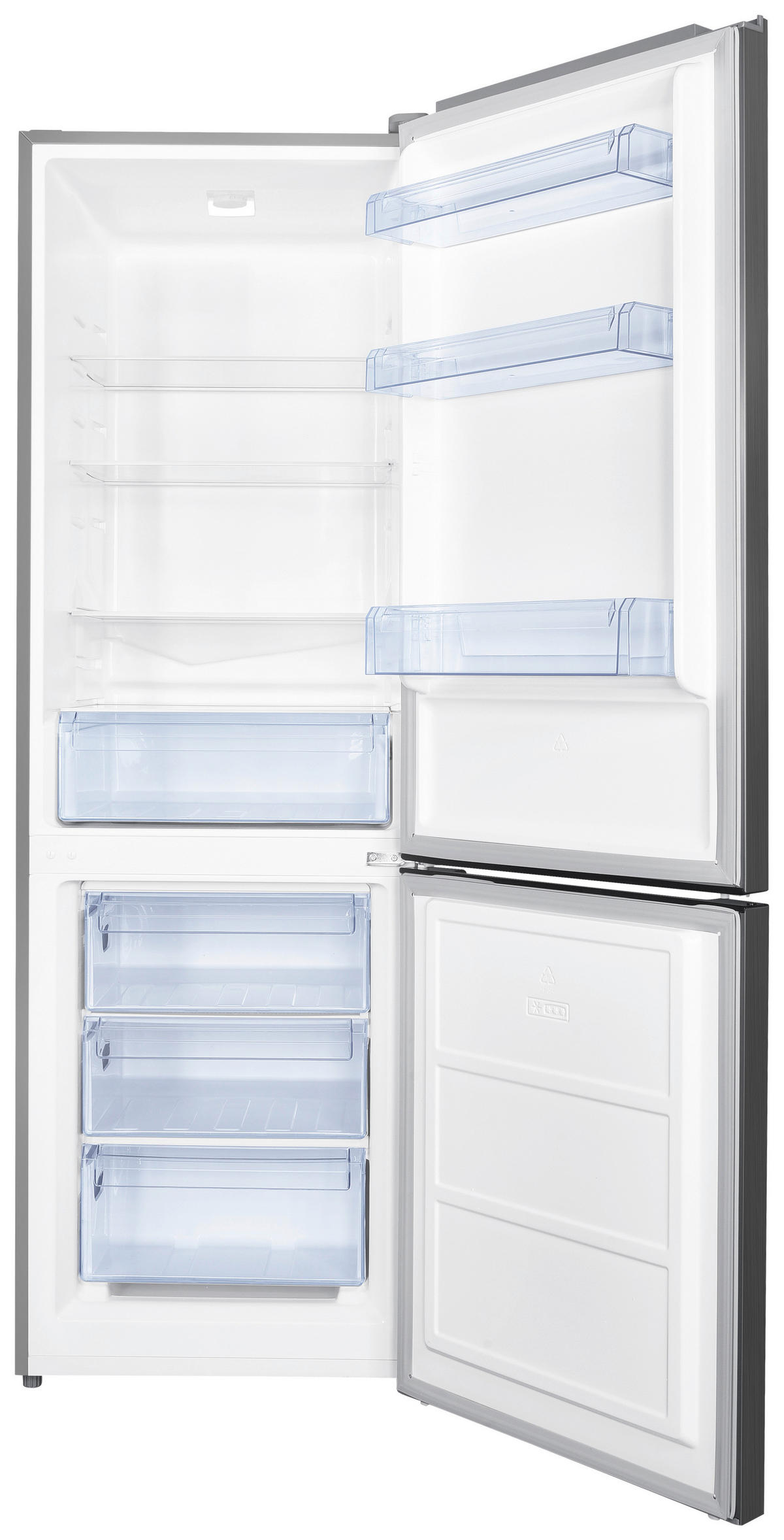 POCOline Kühl-/Gefrierkombination KGK 185-31 Inox B/H/T: ca. 60x186x61 cm Kühl-/Gefrierkombi KGK 185- 315 DIX - Inox (60,00/186,00/61,00cm) - POCOline