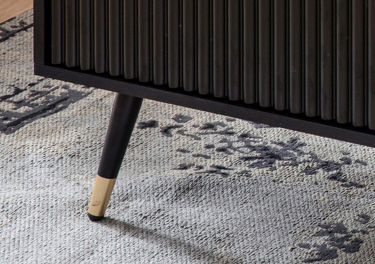 Couchtisch schwarz B/H/T: ca. 110x43x60 cm Couchtisch - schwarz (110,00/43,00/60,00cm) - Wohnling