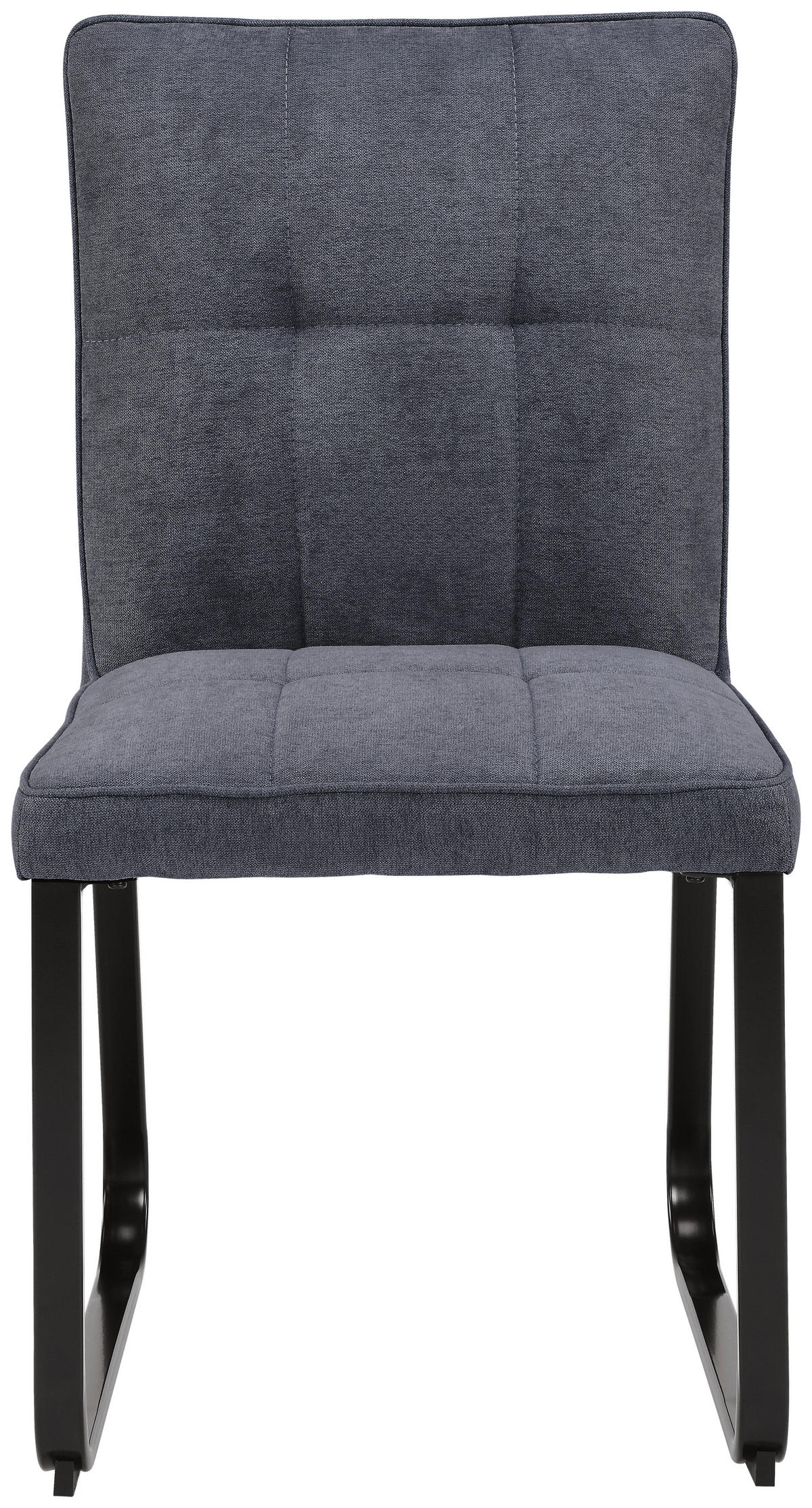 Stuhl TALEA  2er-Set dunkelgrau schwarz Webstoff Metall B/H/T: ca. 46x86x55 cm TALEA  2er-Set - schwarz/dunkelgrau (46,00/86,00/55,00cm) - byLIVING