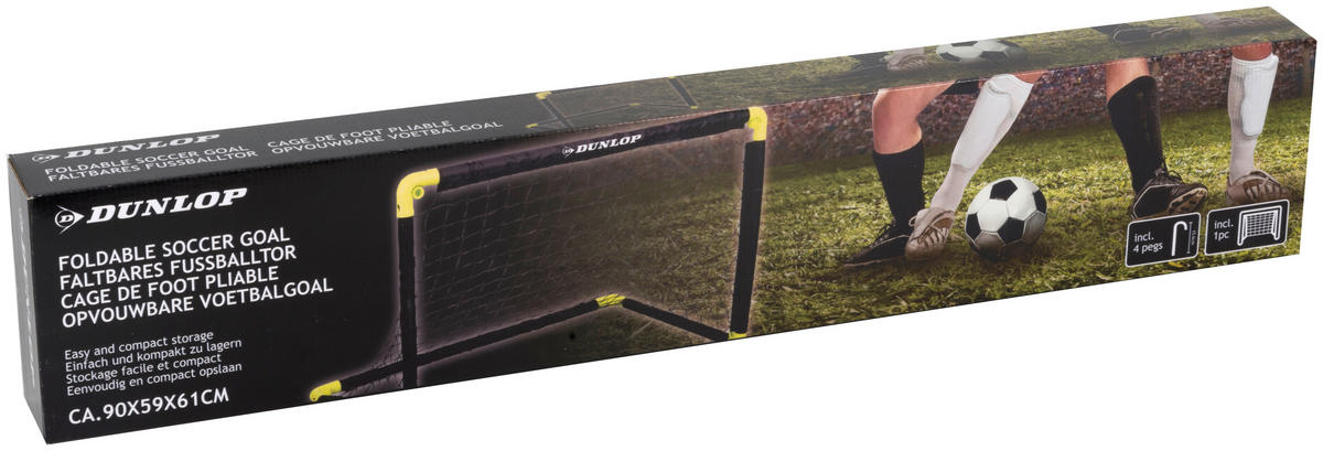 Dunlop faltbares Fußballtor schwarz B/H/T: ca. 90x59x61 cm Fußballtor_faltbar - gelb/schwarz (90,00/59,00/61,00cm) - Dunlop