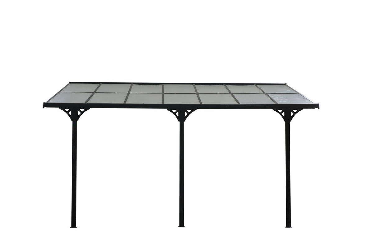 Westmann Terrassenüberdachung Bruce grau Aluminium B/H/T: ca. 434x269x300 cm Bruce - grau (434,00/269,00/300,00cm) - Westmann