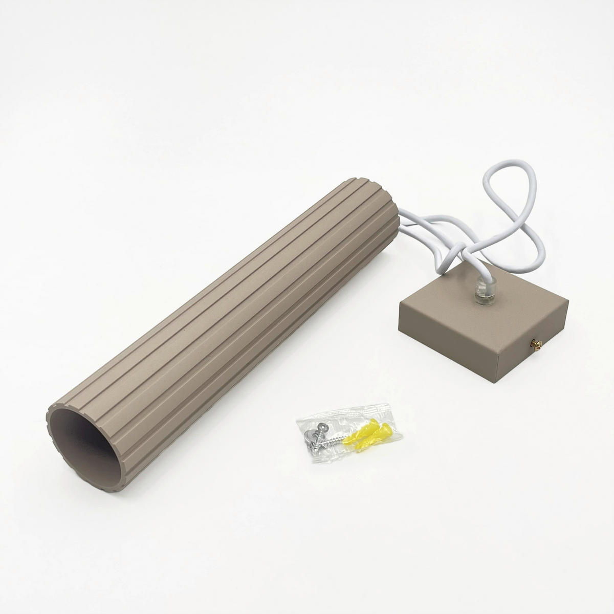 Lamkur Strahler beige Stahl B/H/L: ca. 6,5x118x6,5 cm 1 Brennstellen Prisma - beige (6,50/6,50/118,00cm) - Lamkur