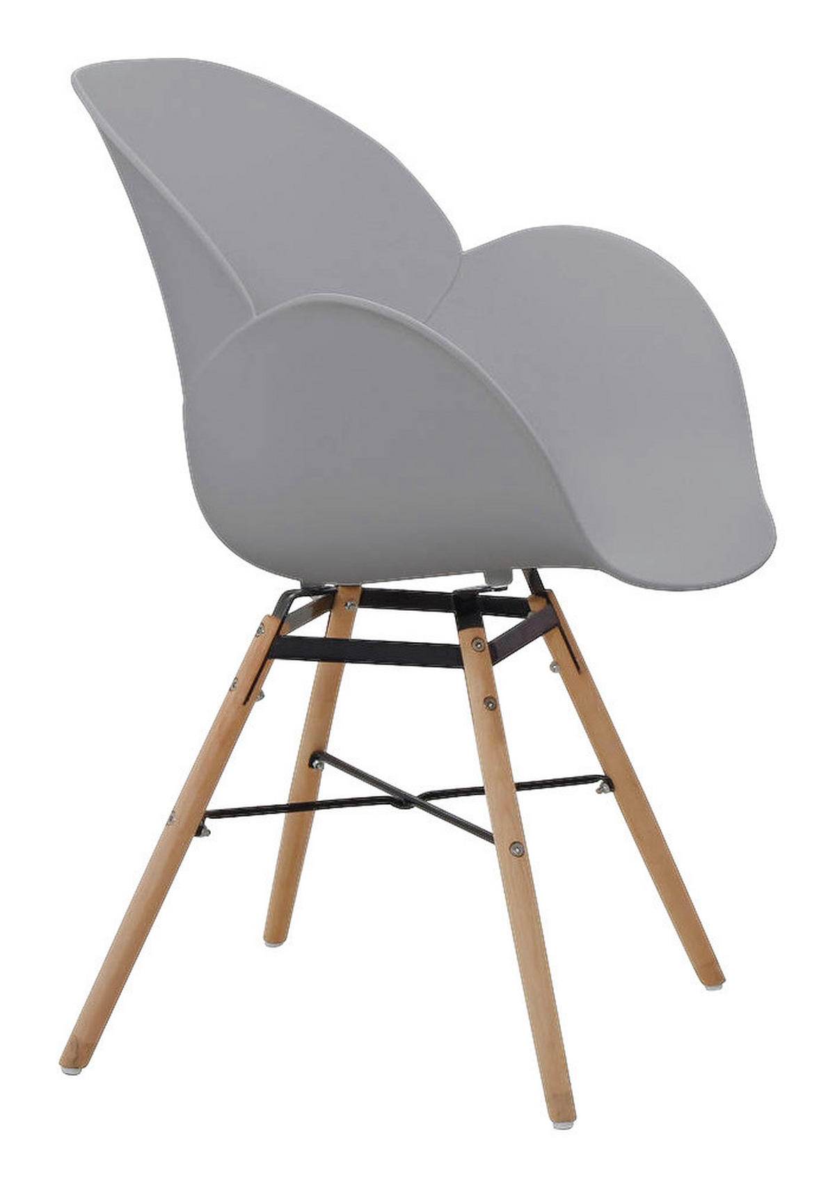 Stuhl Amalia 100 2er grau Kunststoff B/H/T: ca. 59x83,5x57,5 cm Amalia 100 2er - Eiche/schwarz (59,00/83,50/57,50cm) - 360 Living