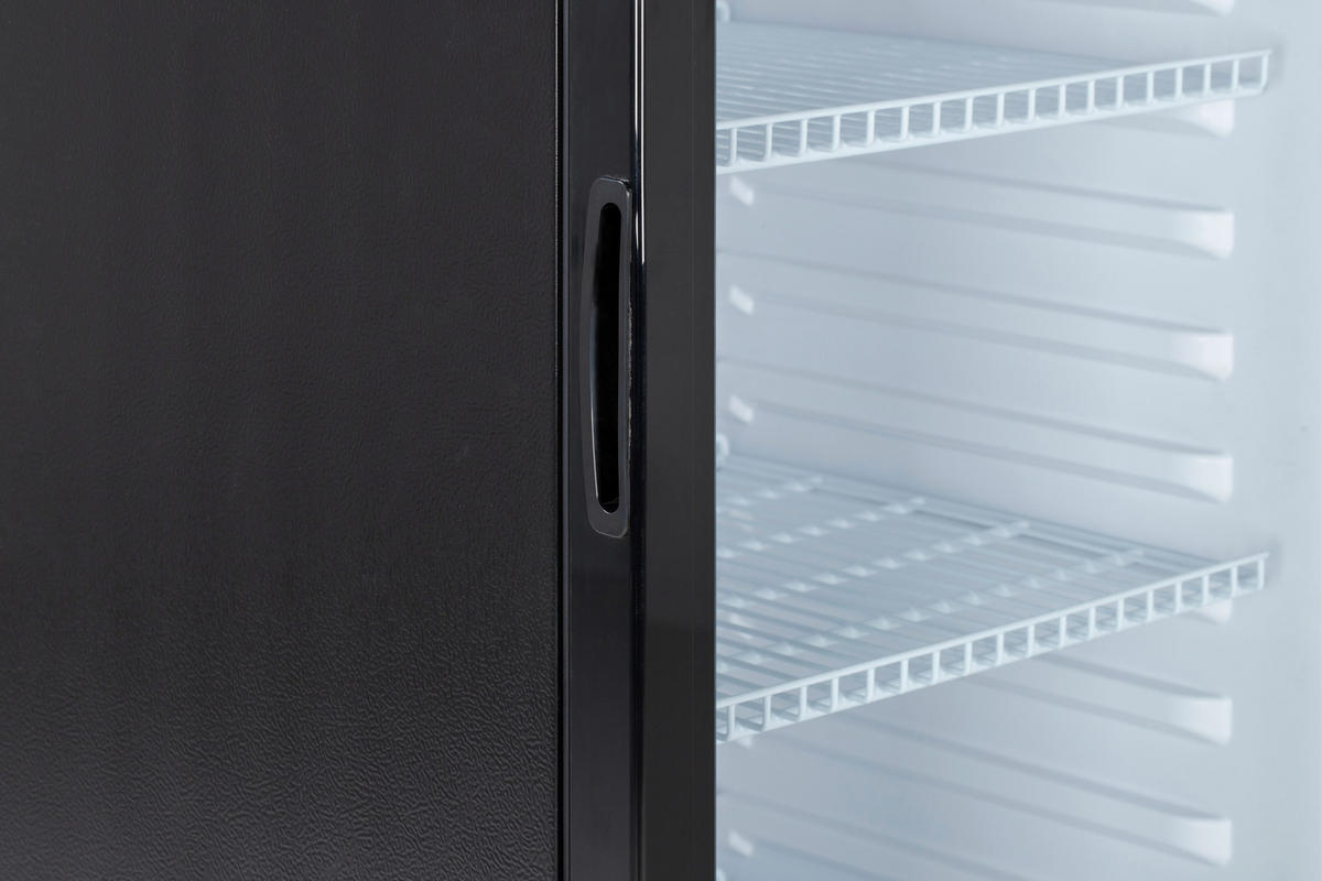 POCOline Glastürkühlschrank GTK144-235 DB schwarz B/H/T: ca. 54x144x55 cm Glastürkühlschrank GTK144-235 DB - schwarz (54,00/144,00/55,00cm) - POCOline
