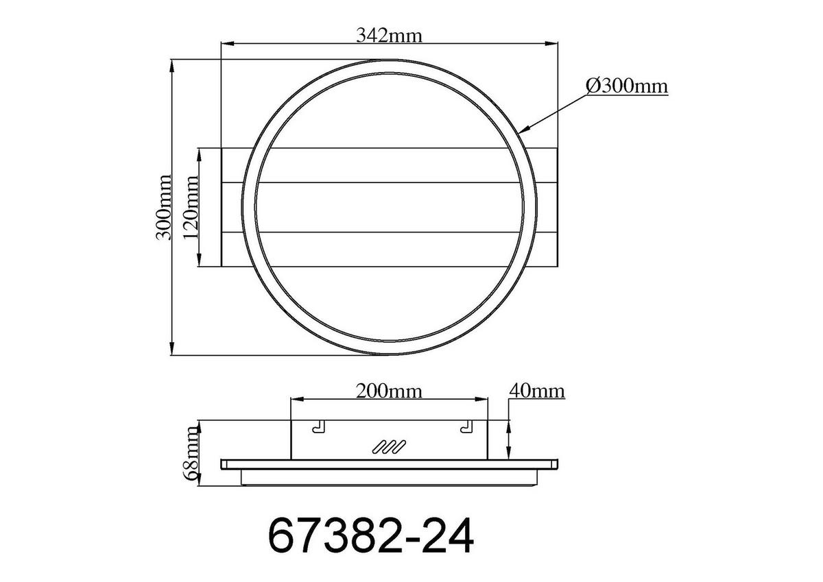 GLOBO Deckenventilator Deckenleuchte-Norberto - schwarz (32,00/8,00/38,00cm) - GLOBO