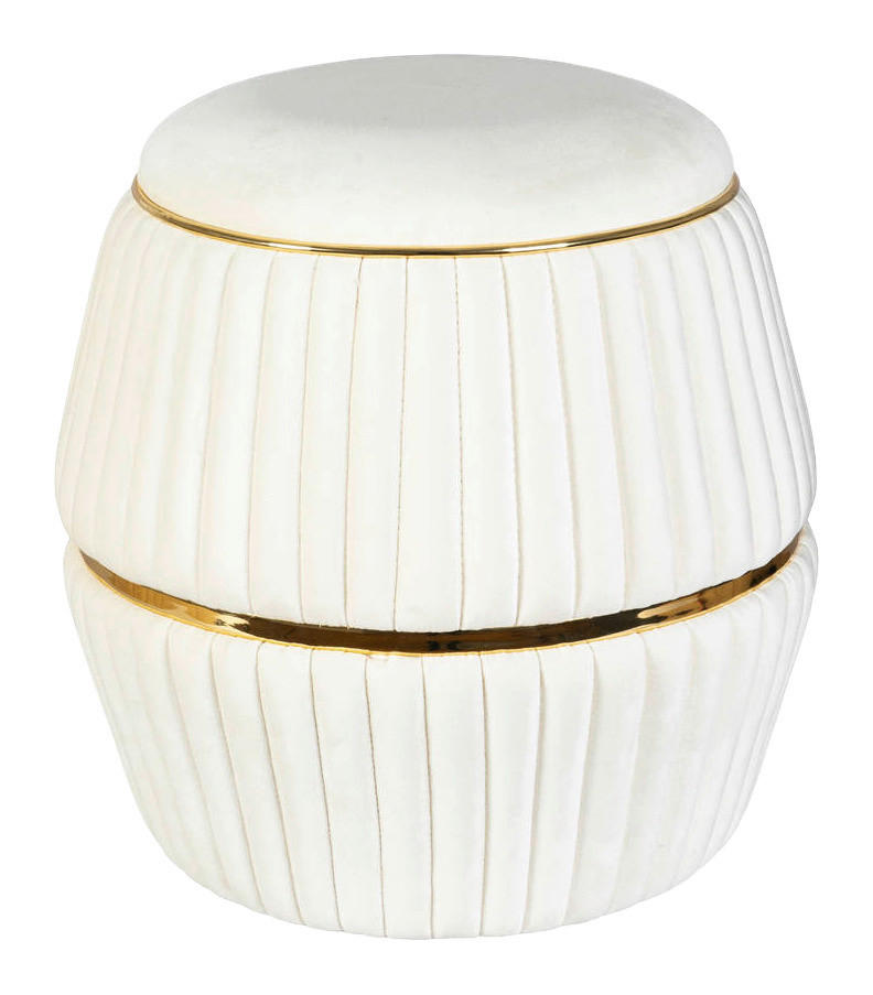 360 Living Hocker Doric 200 elfenbein gold H/D: ca. 53x51,5 cm Doric 200 - gold/elfenbein (51,50/53,00cm) - 360 Living