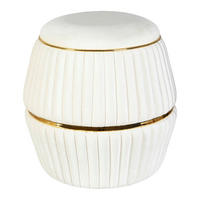 360 Living Hocker Doric 200 elfenbein gold H/D: ca. 53x51,5 cm Doric 200 - gold/elfenbein (51,50/53,00cm) - 360 Living