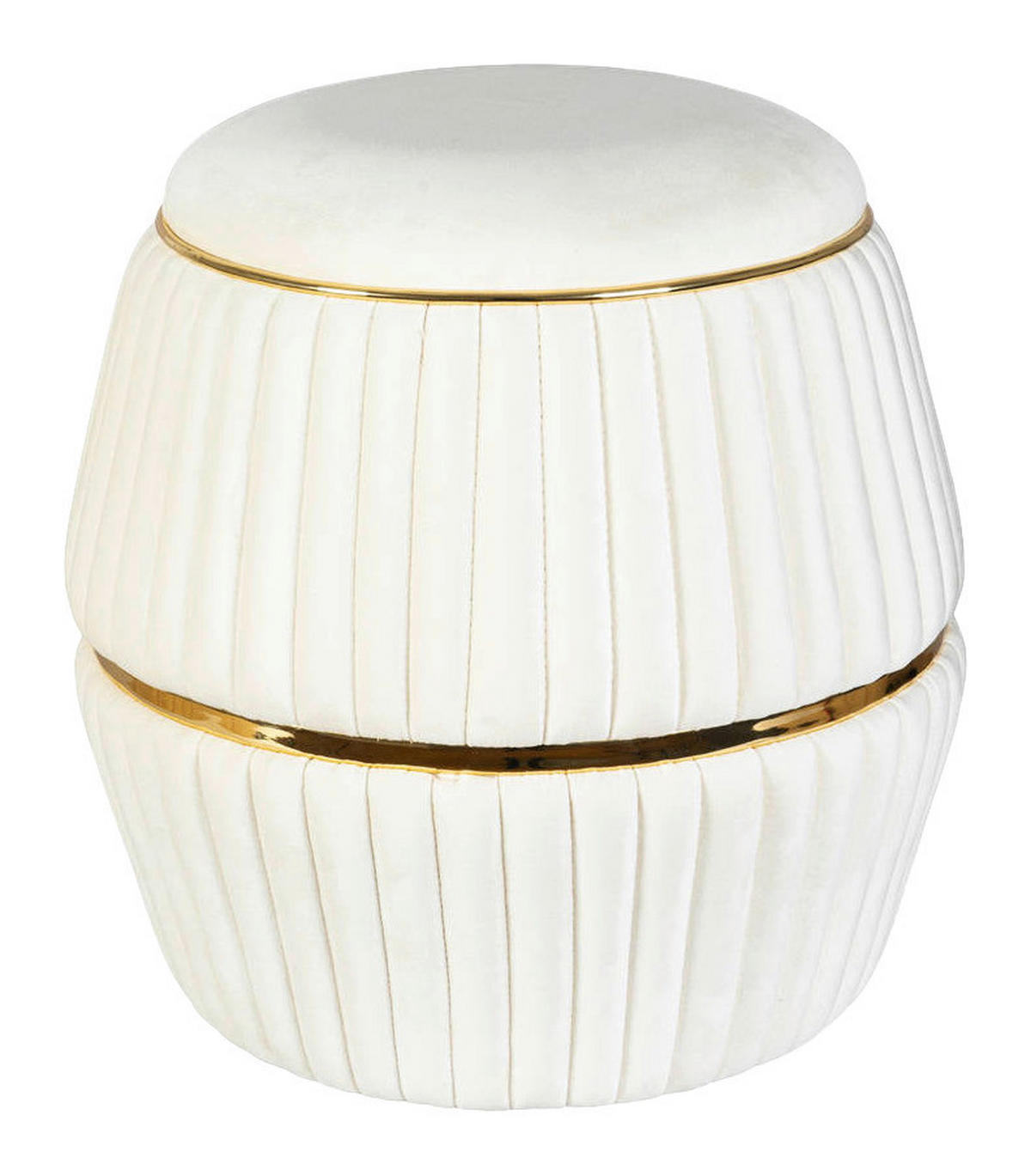 360 Living Hocker Doric 200 elfenbein gold H/D: ca. 53x51,5 cm Doric 200 - gold/elfenbein (51,50/53,00cm) - 360 Living