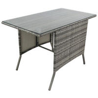 VCM Gartentisch Raloso grau Rattan B/H/L: ca. 114x74x64 cm Raloso - grau (64,00/114,00/74,00cm) - VCM