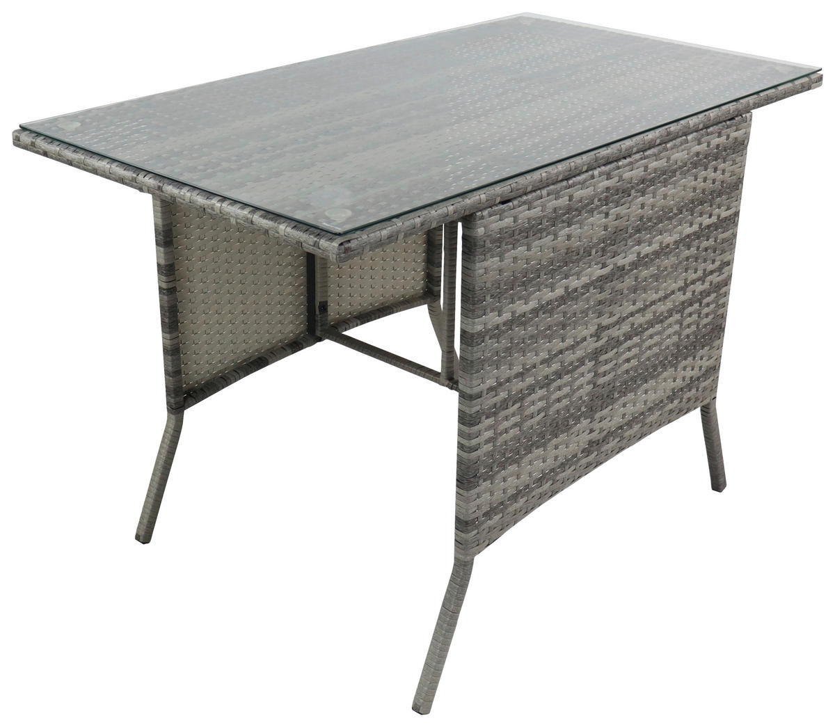 VCM Gartentisch Raloso grau Rattan B/H/L: ca. 114x74x64 cm Raloso - grau (64,00/114,00/74,00cm) - VCM