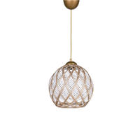 Opviq Pendelleuchte silber weiß Baumwolle B/H/T/L/D: ca. 22x54x22x22x22 cm E27 1 Brennstellen Pendelleuchte_HM024 - weiß/silber (22,00/22,00/54,00cm) - Opviq