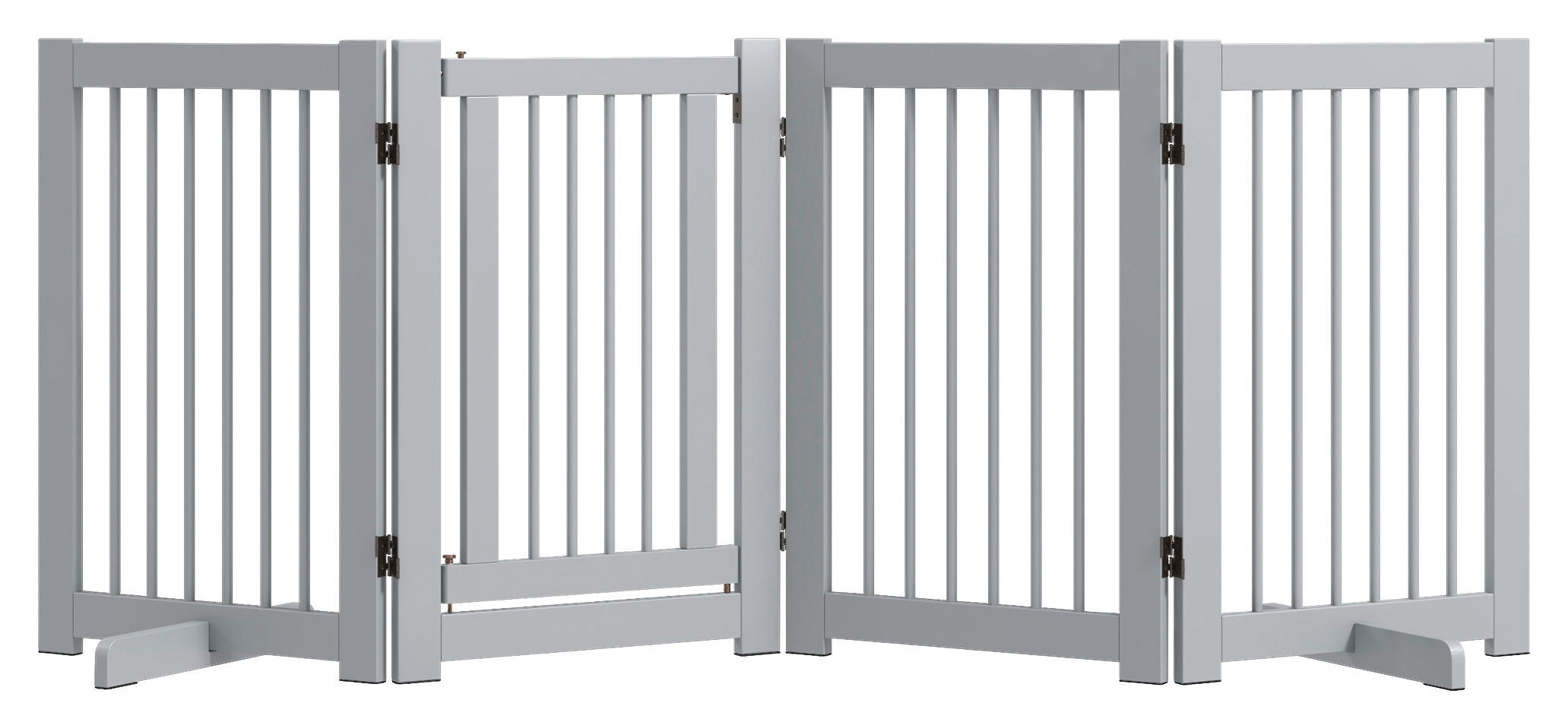 PawHut Schutzgitter hellgrau Kiefer B/H/L: ca. 36x75x204 cm Schutzgitter - hellgrau (204,00/36,00/75,00cm) - PawHut