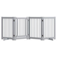 PawHut Schutzgitter hellgrau Kiefer B/H/L: ca. 36x75x204 cm Schutzgitter - hellgrau (204,00/36,00/75,00cm) - PawHut