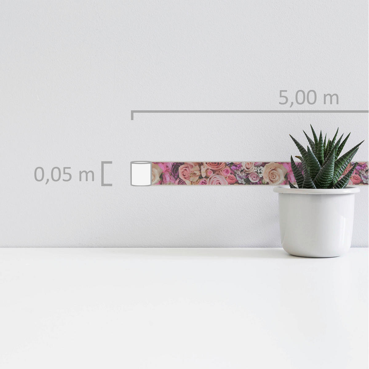 A.S.Création Bordüre rosa B/H/D: ca. 5x500x6,5 cm Bordüre - rosa (6,50/500,00cm) - A.S.Creation