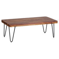 Couchtisch natur schwarz B/H/T: ca. 115x40x60 cm Couchtisch - natur/schwarz (115,00/40,00/60,00cm) - Wohnling