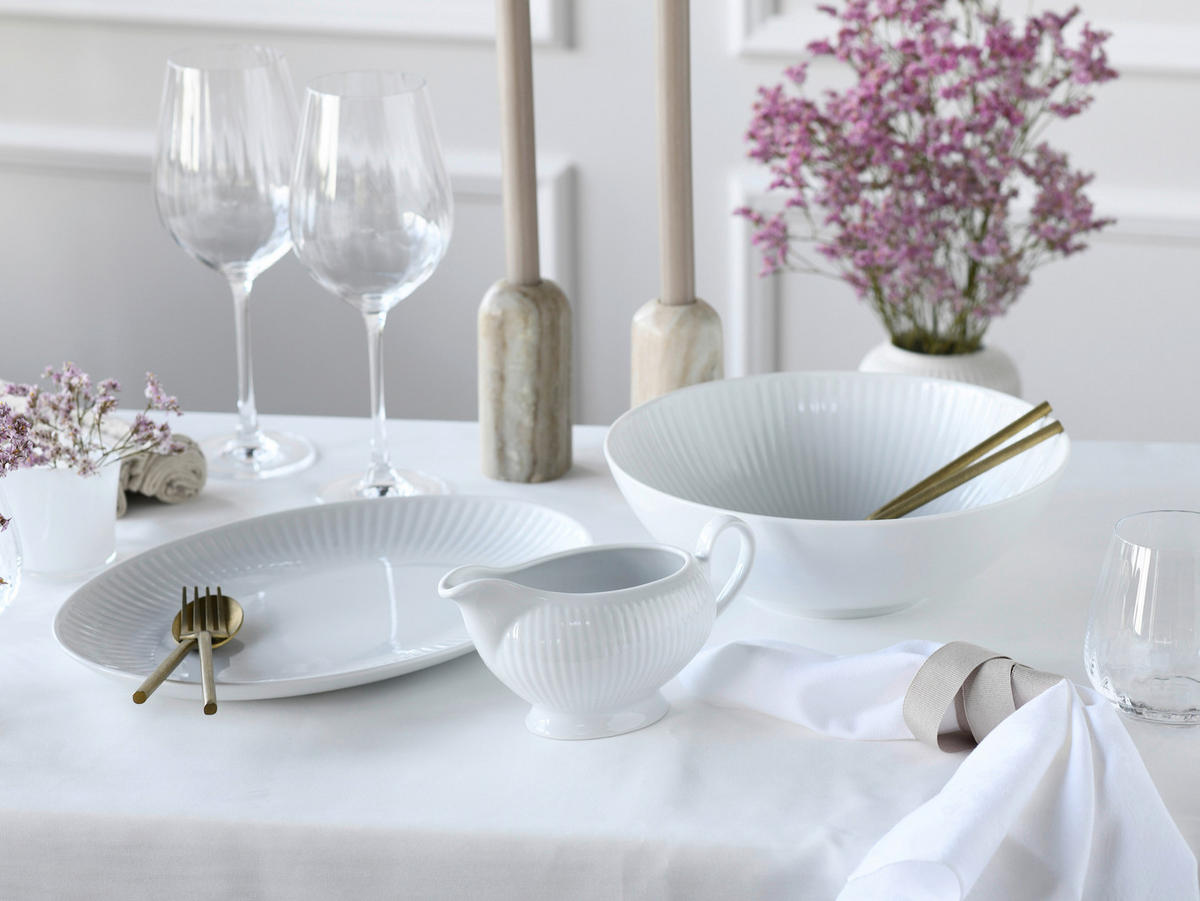 CreaTable Servierset Valencia weiß Porzellan Valencia - weiß - CreaTable