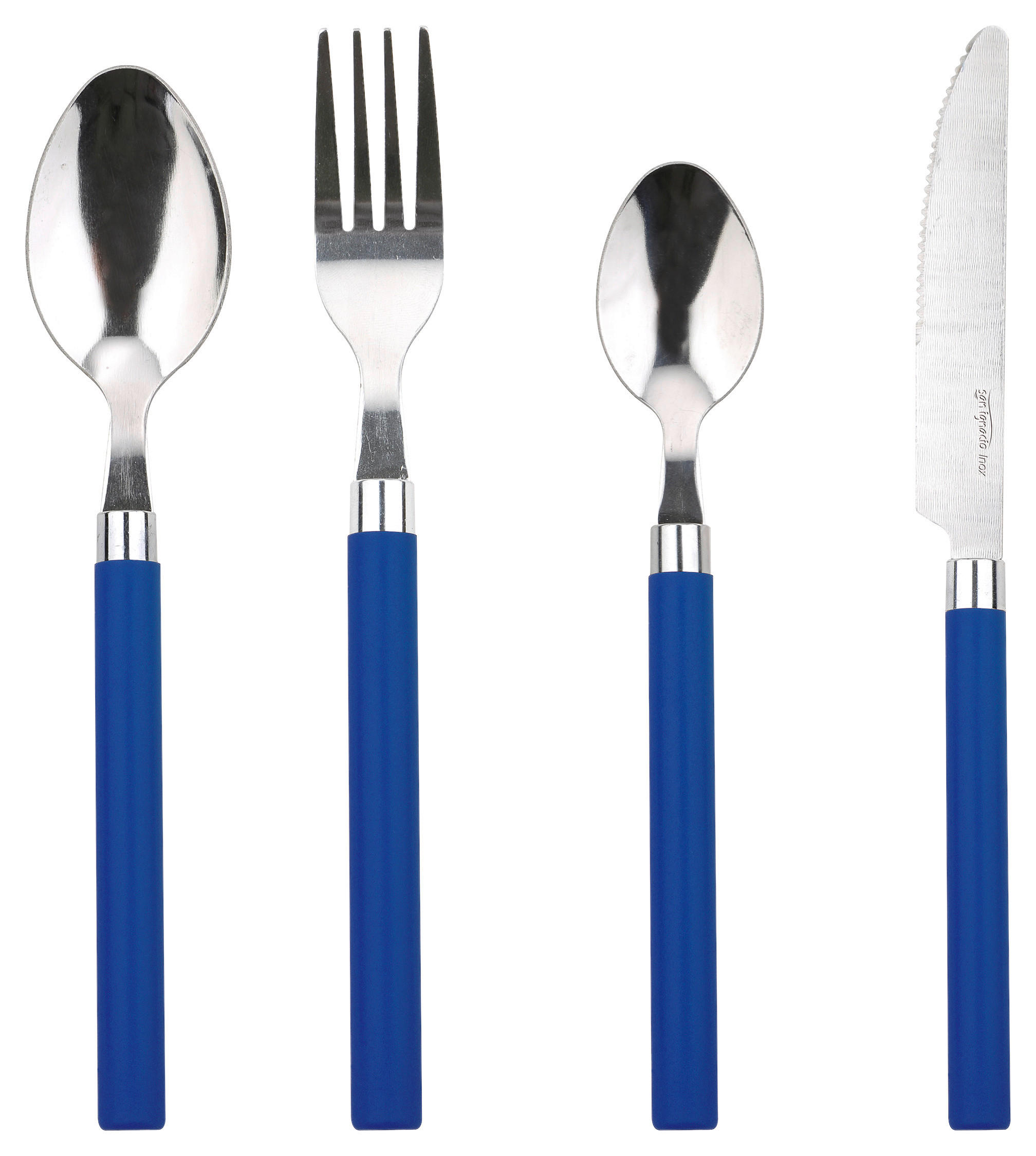 SAN IGNACIO Besteckset HAPPIE BLUE blau Kunststoff 24 tlg. HAPPIE BLUE - blau - SAN IGNACIO
