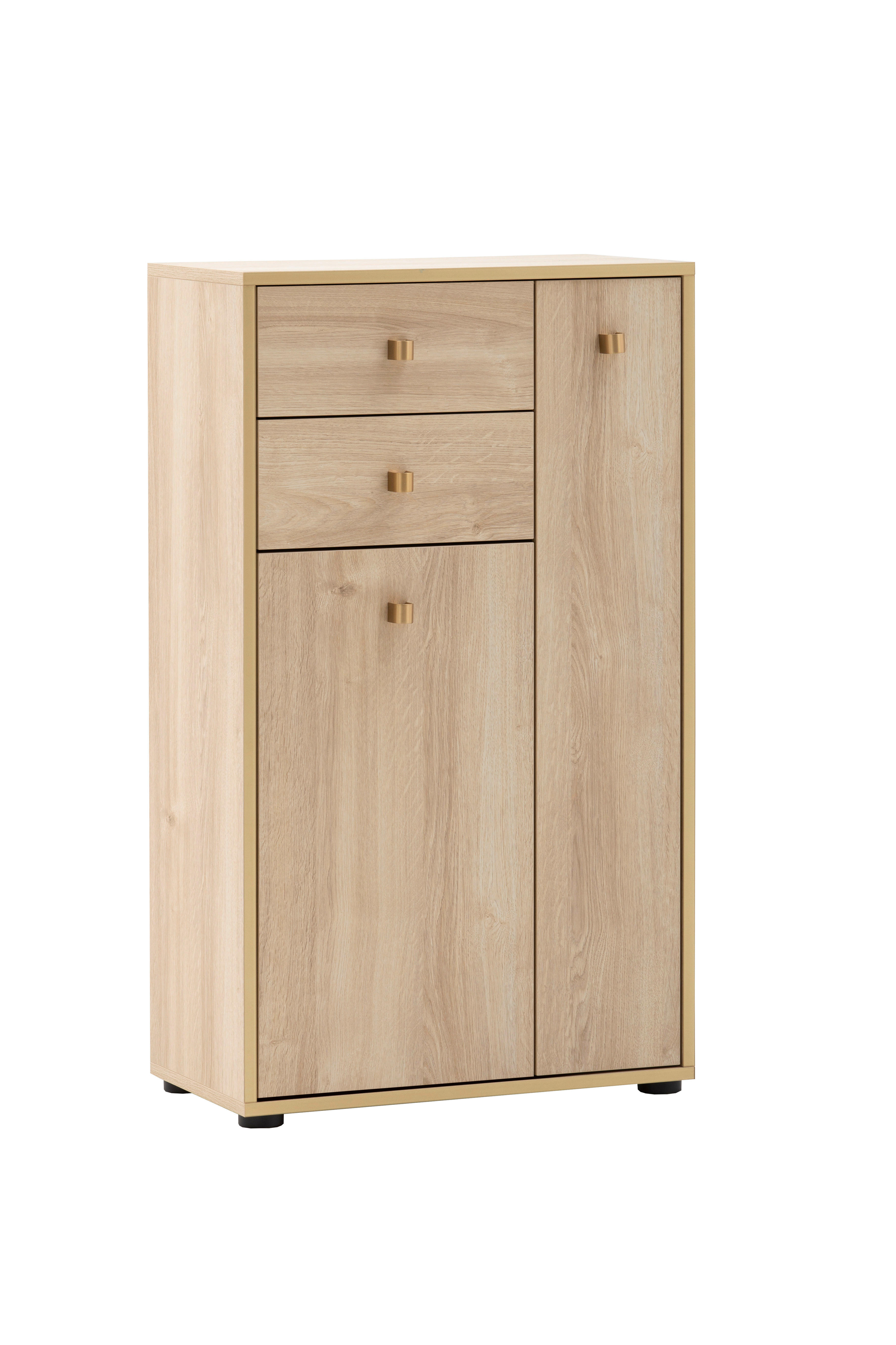 Highboard Flora Eiche B/H/T: ca. 60,2x104,4x33,05 cm Flora - Eiche (60,20/104,40/33,05cm) - Schildmeyer