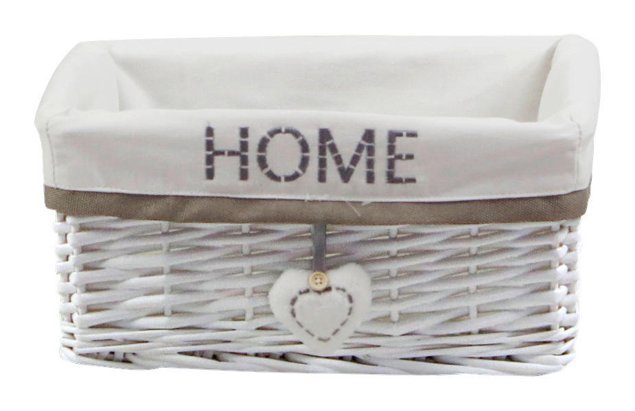 POCOline Aufbewahrungskorb weiß Weide B/H/L: ca. 20x13x30 cm Korb_Home_S - weiß (30,00/20,00/13,00cm) - POCOline