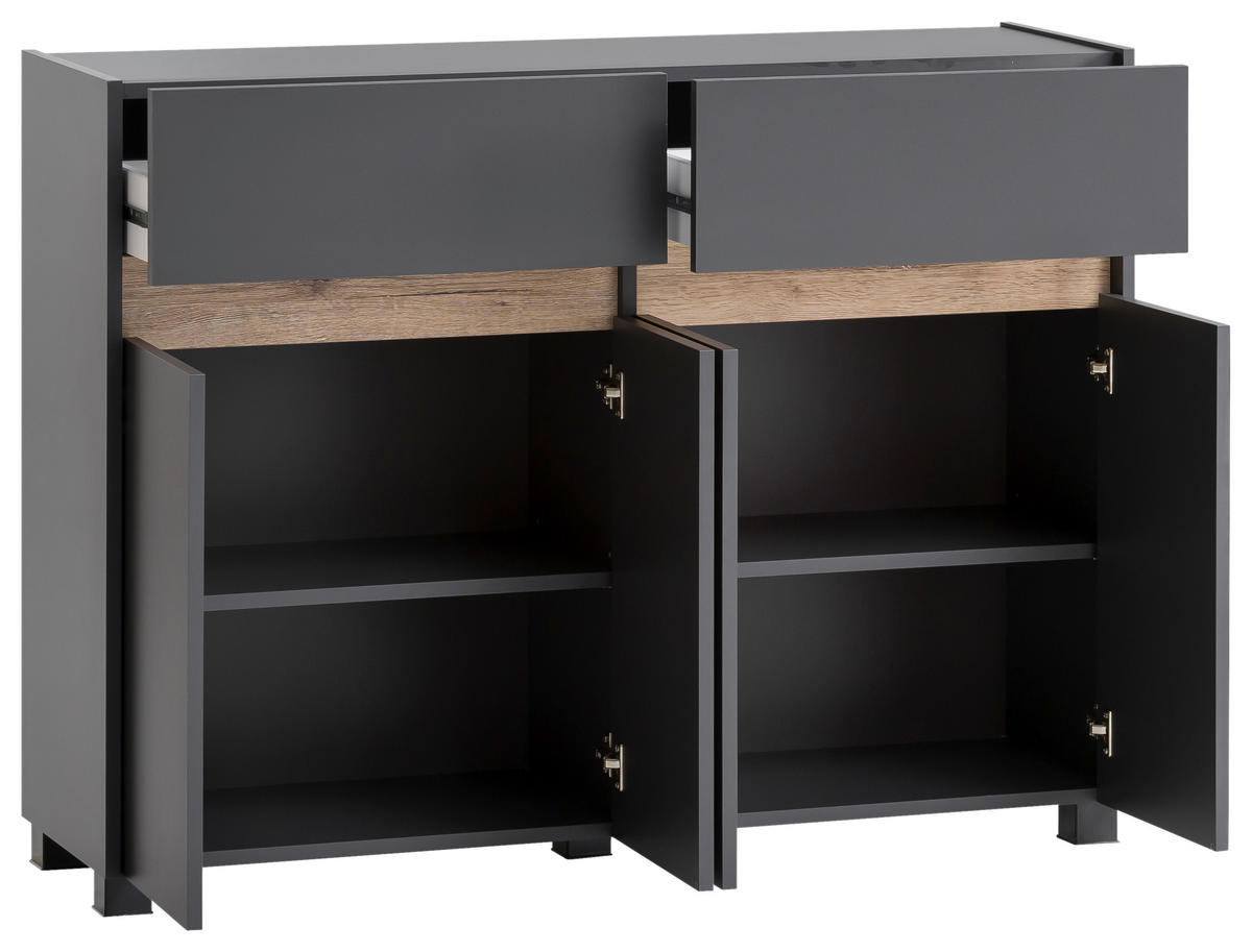Kommode Cosmo anthrazit B/H/T: ca. 112,2x84,8x33 cm Cosmo - anthrazit (112,20/84,80/33,00cm) - Möbelpartner