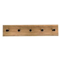 Garderobenleiste  Eiche Nachbildung B/H/T: ca. 60x12x5 cm Parma_2_Garderobenleiste - Eiche/schwarz (60,00/12,00/5,00cm)