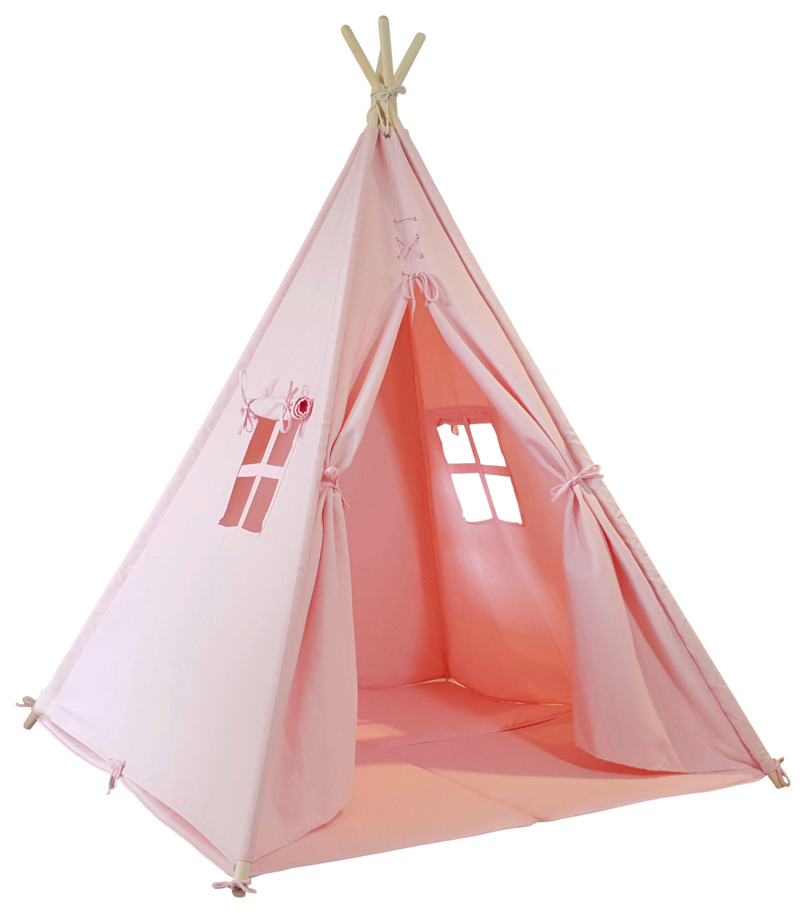 Sunny Kinder Tipi-Zelt Alba B/H/L: ca. 120x160x120 cm Alba - puderrosa (120,00/120,00/160,00cm) - Sunny