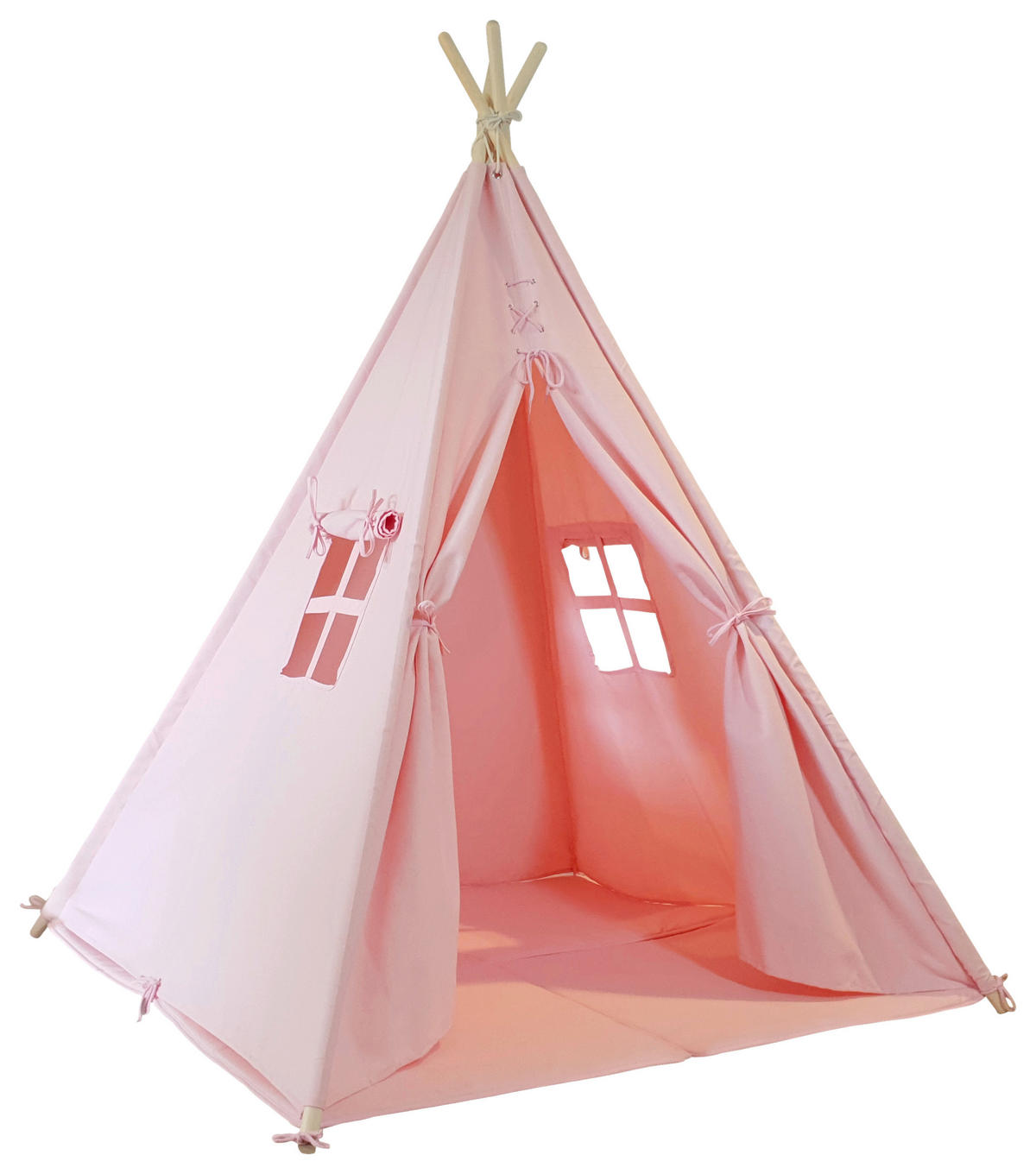 Sunny Kinder Tipi-Zelt Alba B/H/L: ca. 120x160x120 cm Alba - puderrosa (120,00/120,00/160,00cm) - Sunny