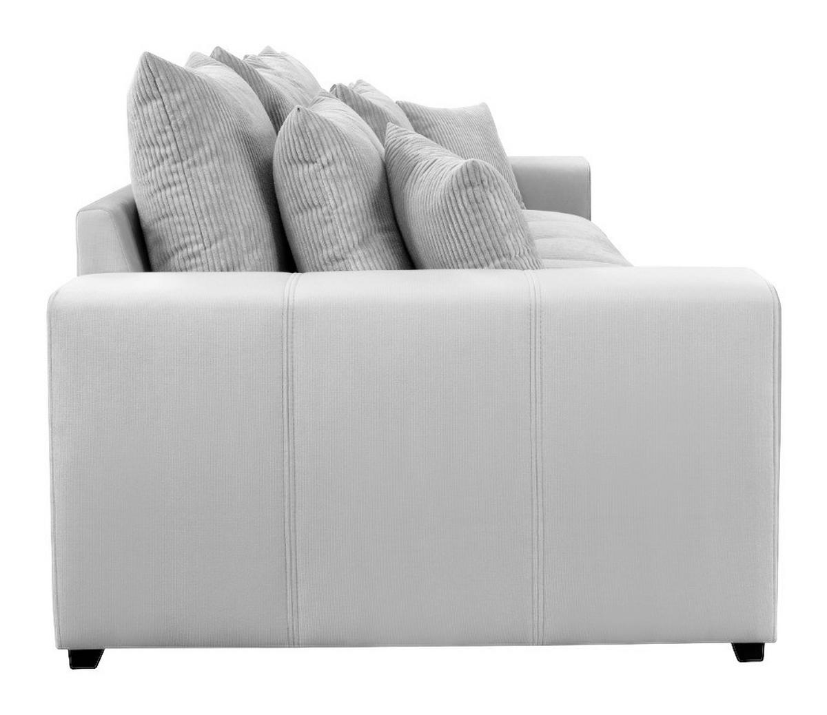 Big Sofa Xantia new 1 beige Velourstoff B/H/T: ca. 318x94x120 cm Xantia new 1 - beige/schwarz (318,00/94,00/120,00cm)