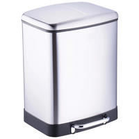 Dirt Devil Treteimer 2er-Set silber Edelstahl B/H/T: ca. 37x50,3x34,4 cm Treteimer_2erSet 12l - silber (37,00/50,30/34,40cm) - Dirt Devil