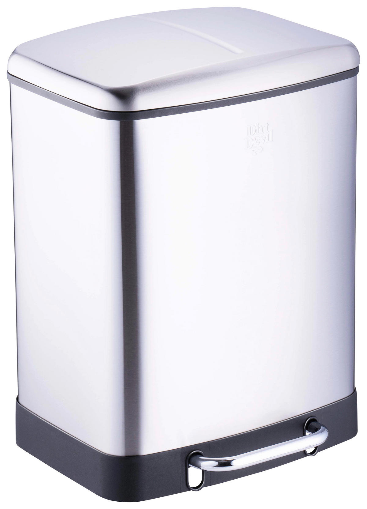 Dirt Devil Treteimer 2er-Set silber Edelstahl B/H/T: ca. 37x50,3x34,4 cm Treteimer_2erSet 12l - silber (37,00/50,30/34,40cm) - Dirt Devil