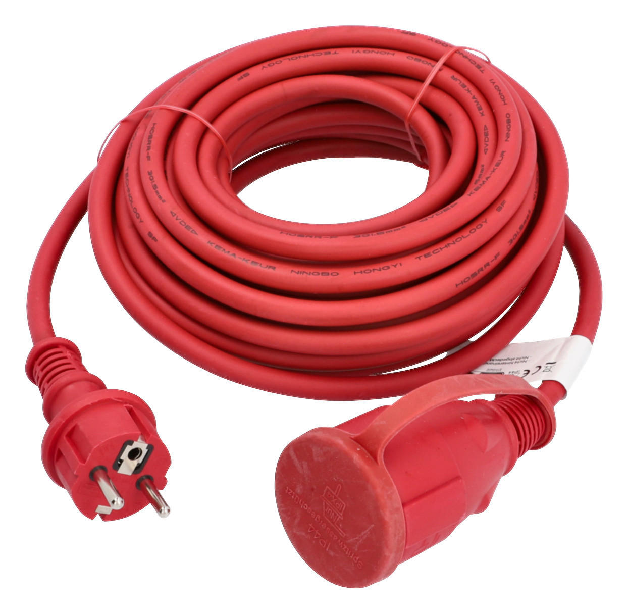 Verlängerungskabel rot L: ca. 1000 cm Gummi-Verlängerung_IP44_H05RR 10m - rot (1000,00cm)