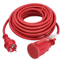 Verlängerungskabel rot L: ca. 1000 cm Gummi-Verlängerung_IP44_H05RR 10m - rot (1000,00cm)