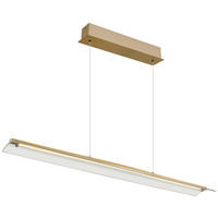 GLOBO LED-Pendelleuchte messing transparent Glas Metall B/H/T: ca. 12x150x100 cm MURIELLA - messing/transparent (12,00/150,00/100,00cm) - GLOBO