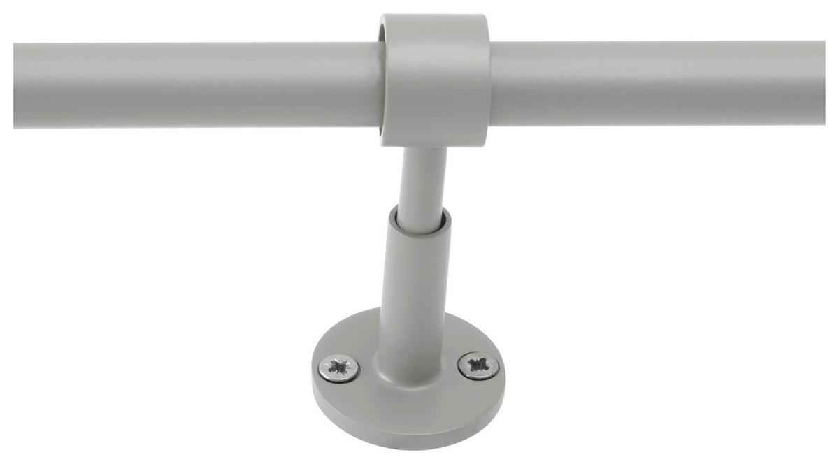 Stilgarnituren Cool-Gray Metall L: ca. 400 cm ausziehbar von ca. 210 bis 400 cm 1.0 Läufe Teleskopgarnitur_2in1 - Cool-Gray (400,00cm) - ondeco