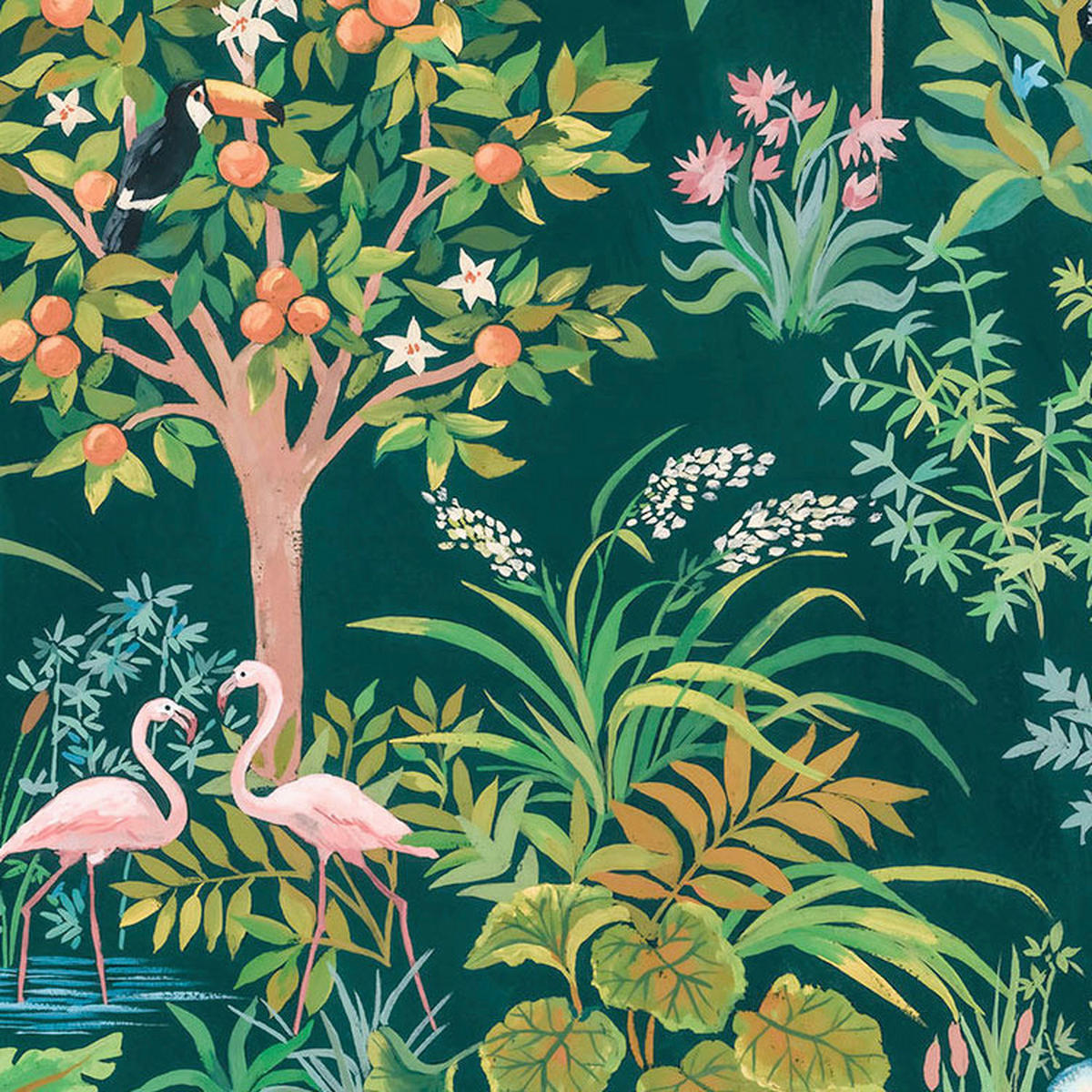 Komar Fototapete Happy Jungle B/L: ca. 200x280 cm Happy Jungle - (200,00/280,00cm) - Komar