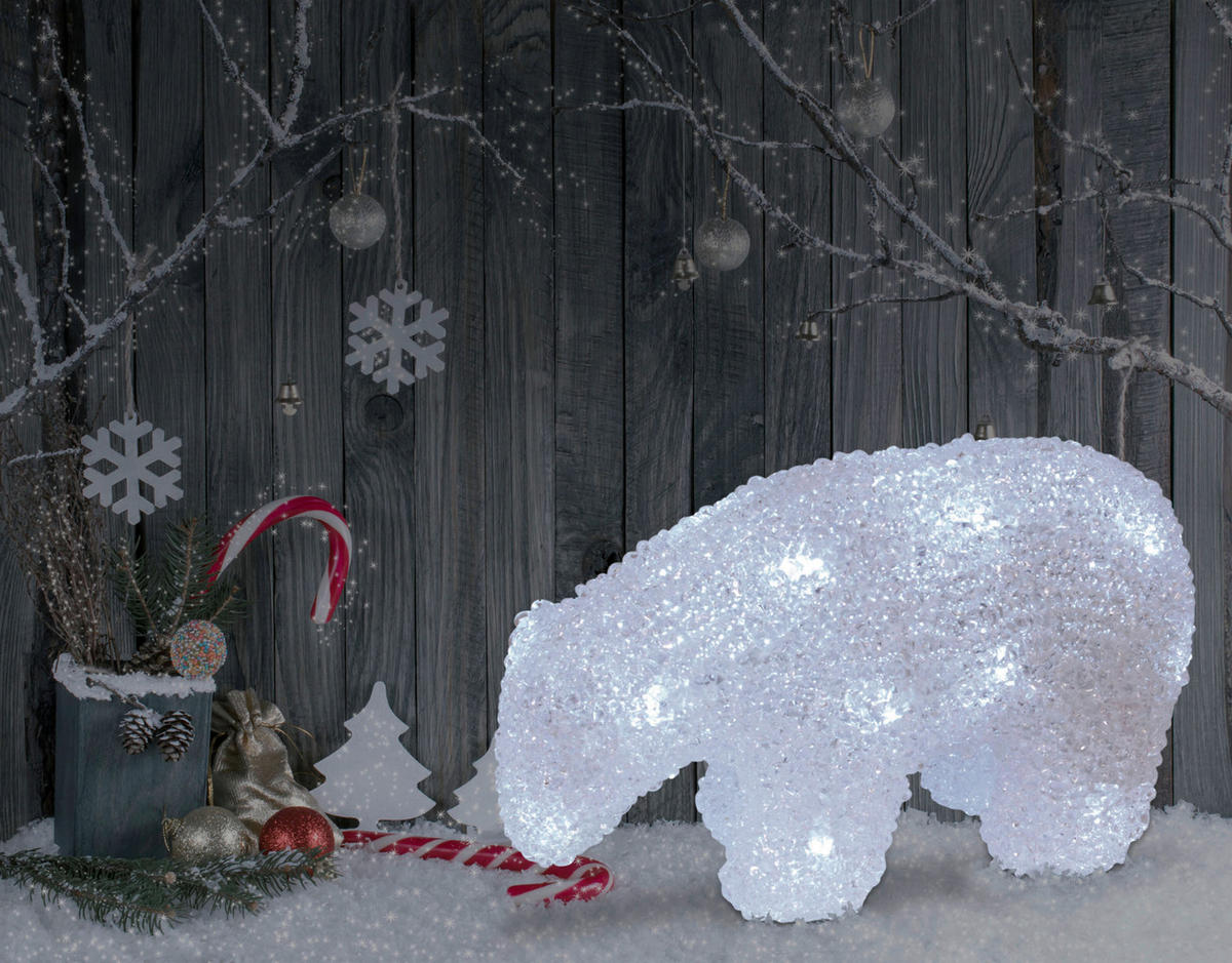 Näve Leuchten LED-Dekoartikel LED-Eisbär - weiß (9,00/11,00/20,00cm) - Näve Leuchten