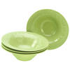 CreaTable Pastateller-Set Gourmet grün Porzellan D: ca. 27 cm Gourmet - grün (27,00cm) - CreaTable