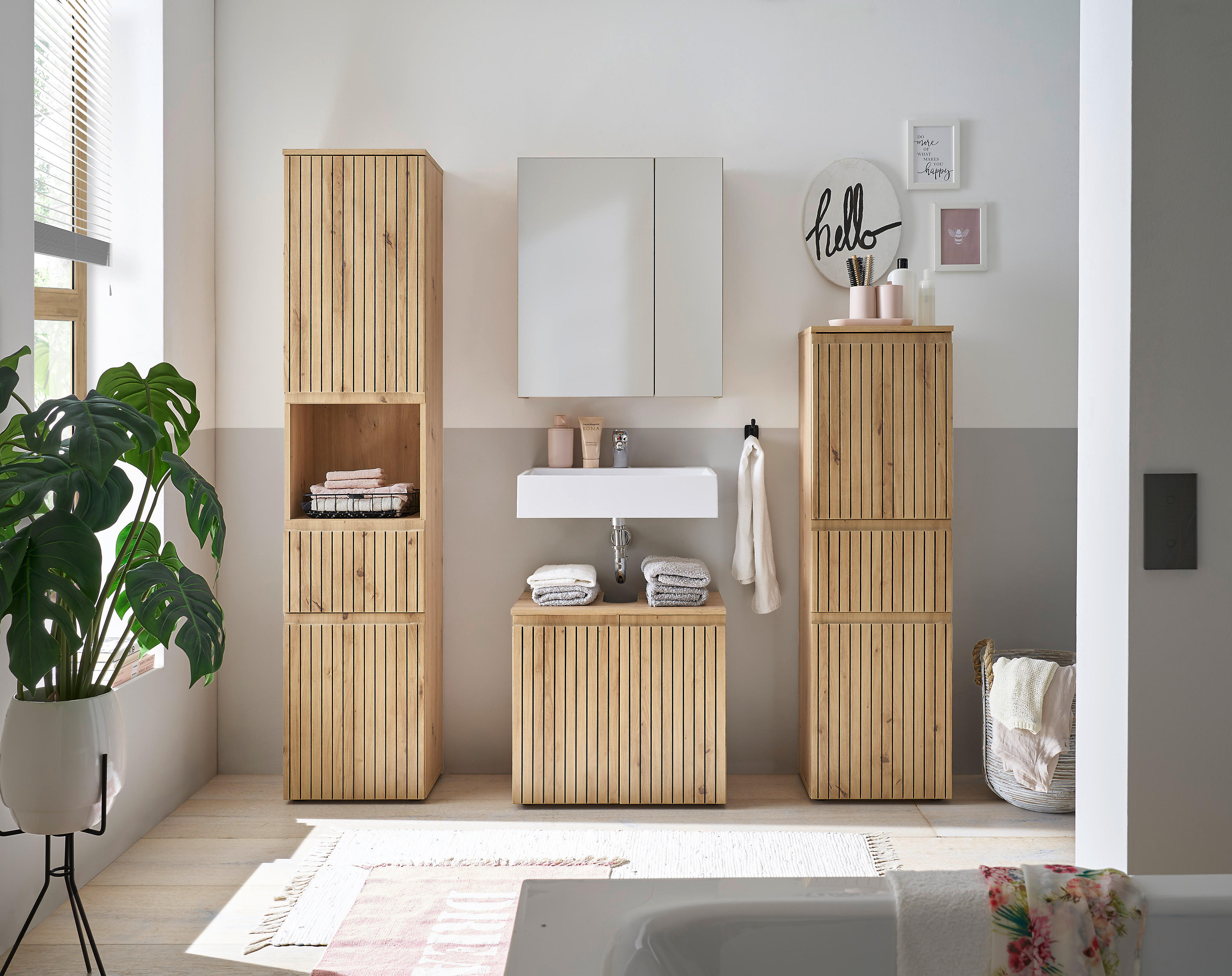 Midischrank Austin Artisan Oak Nachbildung B/H/T: ca. 40x136x31 cm Austin - (40,00/136,00/31,00cm)