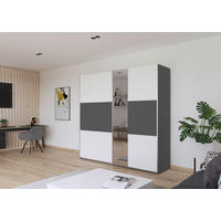 Kleiderschrank Oslo Alpinweiß grau B/H/T: ca. 218x210x59 cm Oslo - Alpinweiß/grau (218,00/210,00/59,00cm)