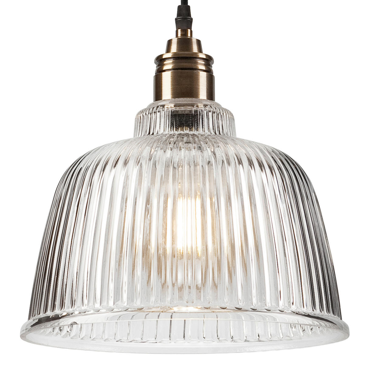 Lamkur Pendelleuchte ASTA 41919 Chrom Glas Stahl H/L: ca. 81x28 cm E27 1 Brennstellen Asta - Chrom (28,00cm) - Lamkur