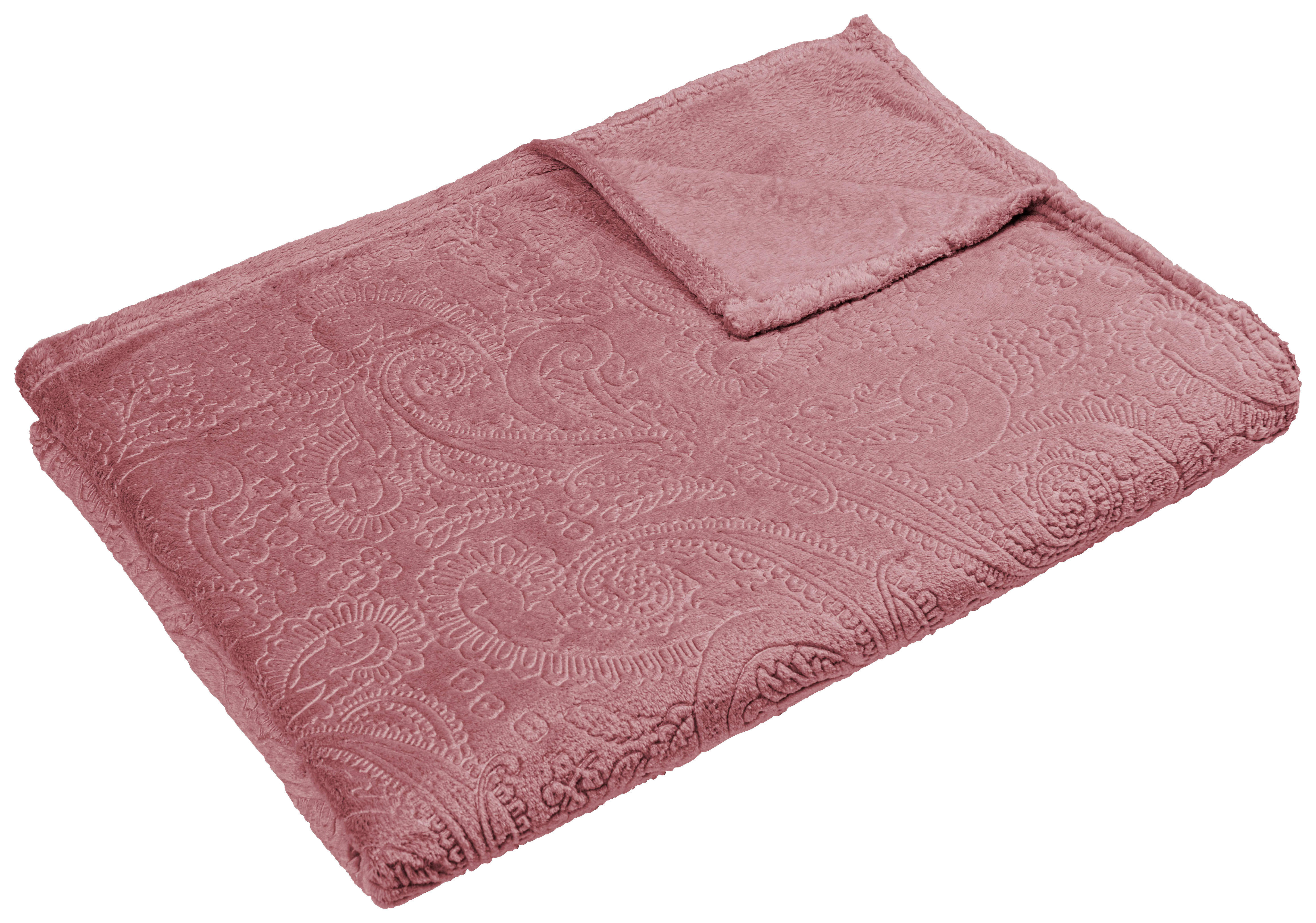 Flanelldecke Flanelldecke_XXL_Paisley 160x220cm - rosenholz (160,00/220,00cm)