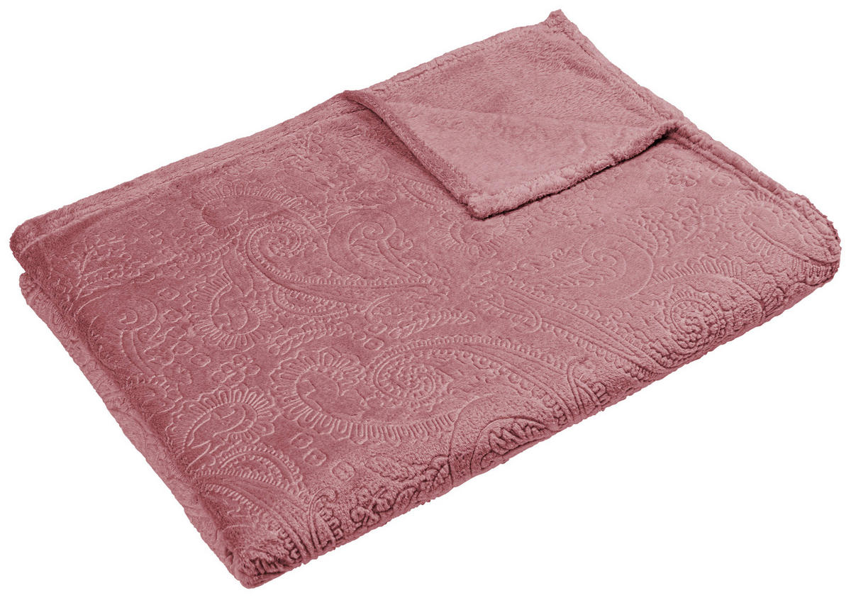Flanelldecke Flanelldecke_XXL_Paisley 160x220cm - rosenholz (160,00/220,00cm)