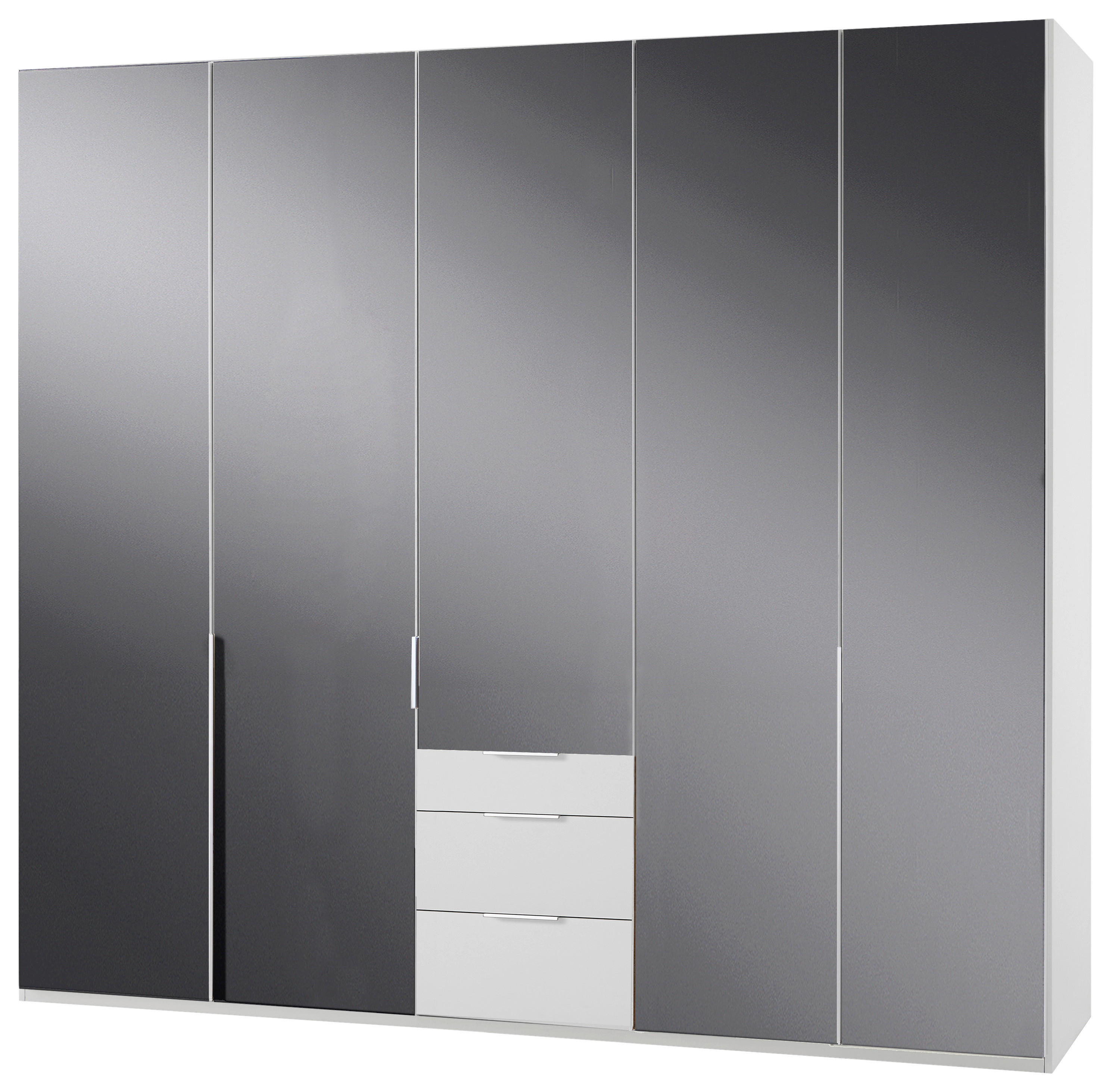 Kleiderschrank New York C Alpinweiß B/H/T: ca. 225x236x58 cm New York C - Alpinweiß/grau (225,00/236,00/58,00cm)