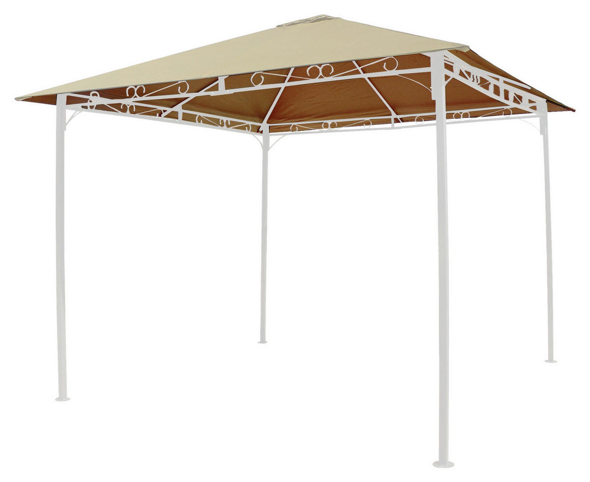 Grasekamp Ersatzdach für Pavillon Antik beige Polyester-Mischgewebe B/L: ca. 296x296 cm Antik - beige (296,00/296,00cm) - Grasekamp