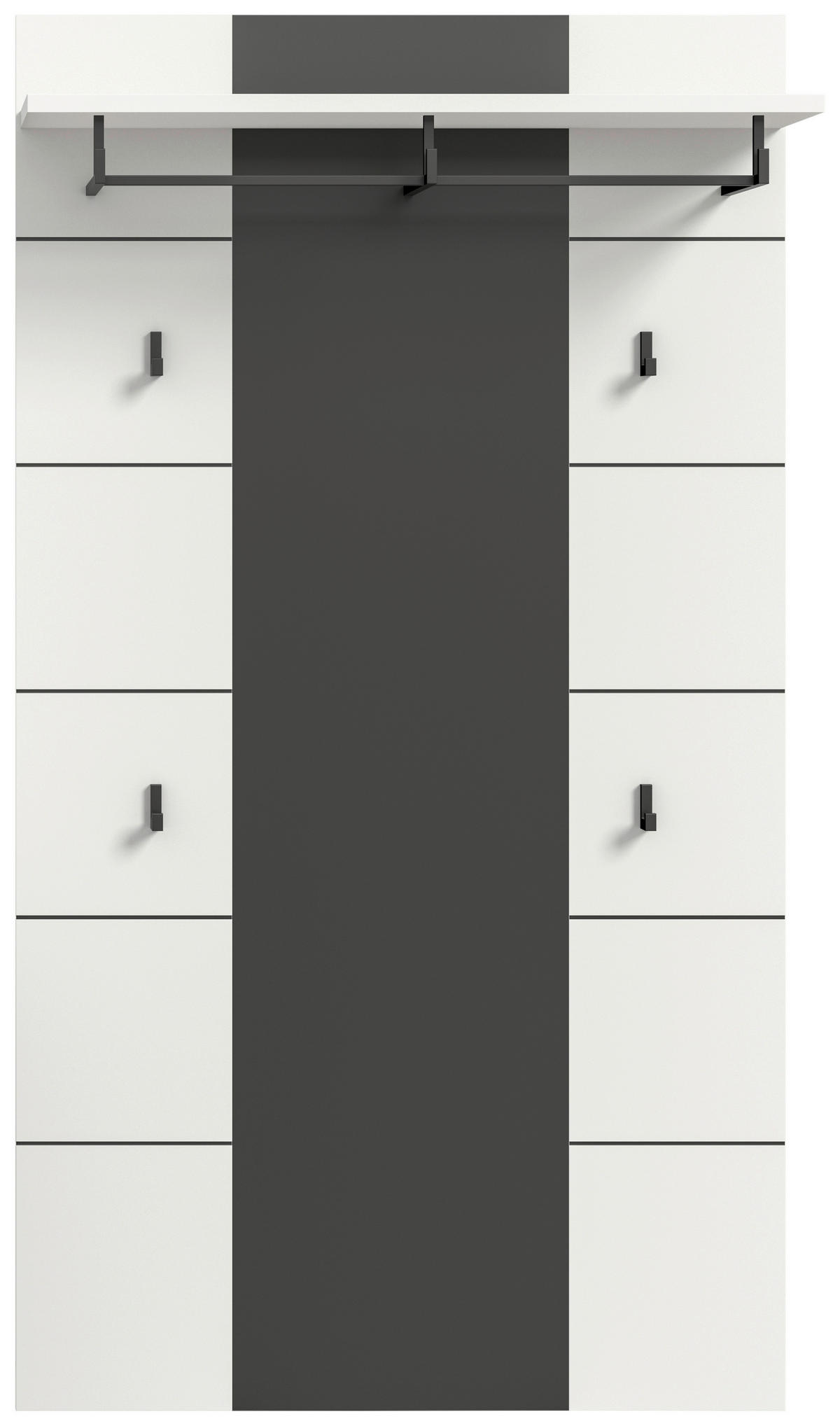 Paneel Canu basaltgrau Nachbildung weiß B/H/T: ca. 80x141x29 cm Canu - weiß/basaltgrau (80,00/141,00/29,00cm) - xonox.home