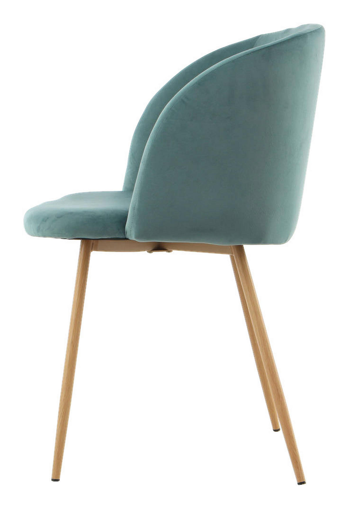 Stuhl Celina 100 2er grün Microfaser B/H/T: ca. 54x84x56 cm Celina 100 2er - Eiche/grün (54,00/84,00/56,00cm) - 360 Living