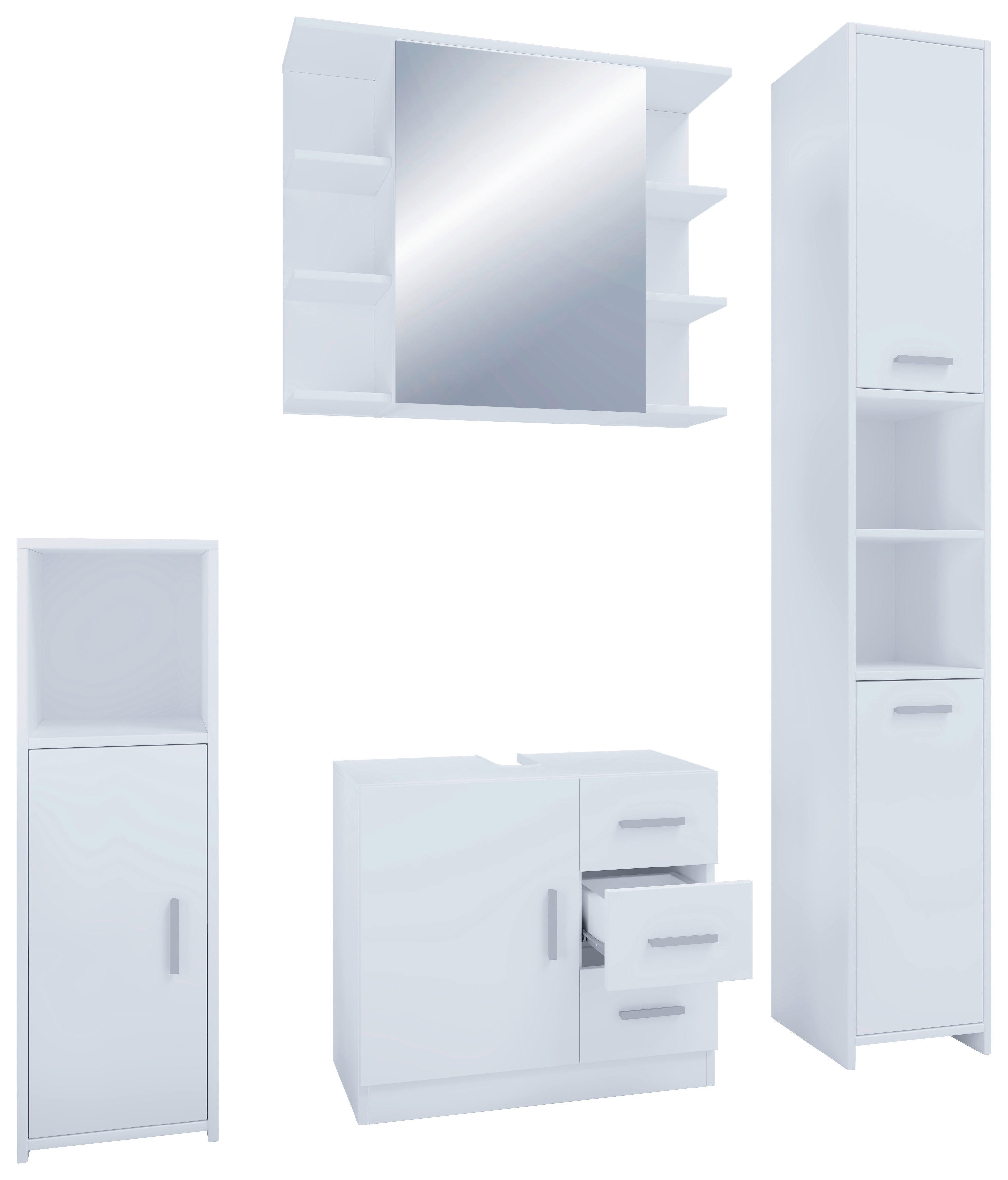 Badezimmer-Set Zalo weiß Zalo - weiß - VCM Möbel