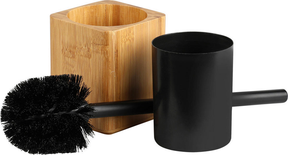 Toilettenbürste schwarz natur Bambus B/H/L: ca. 9,5x35,5x9,5 cm Toilettenbürste - natur/schwarz (9,50/9,50/35,50cm) - Kesper